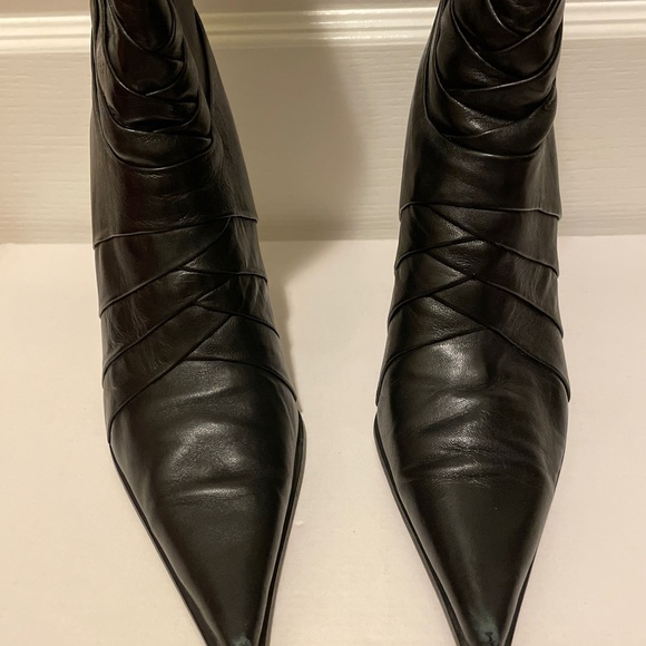 Aldo Black Leather Boots Size 38 - Picture 3 of 14